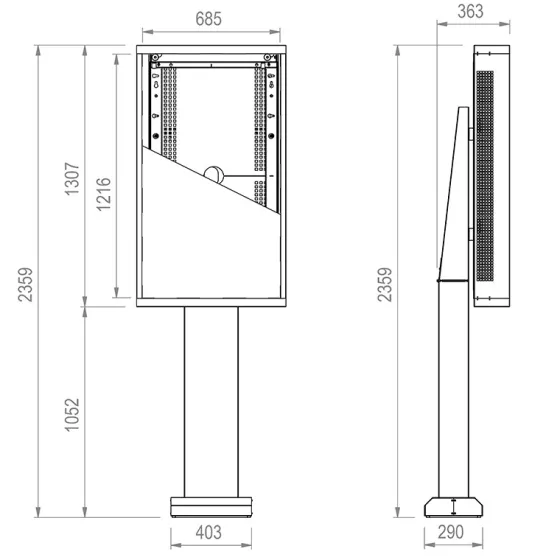 Hagor ScreenOut Totem d'extérieur pour LG 55XE4F