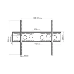 Hagor WH 85 F-HD - Support mural rigide, 55-110
