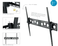 Hagor WH 120 T - HD - Support mural inclinable -75-130