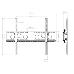 Hagor WH 85 T-HD supports muraux inclinables (Heavy Duty) pour écrans à partir de 55 - 110″ / max. VESA 800 x 600 mm