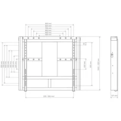 Hagor WH Moto 160 - Support mural réglable en hauteur par moteur - 84-110