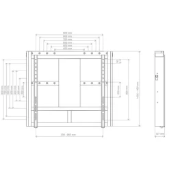 Hagor WH Moto 80 - Support mural réglable en hauteur par moteur - 84-110