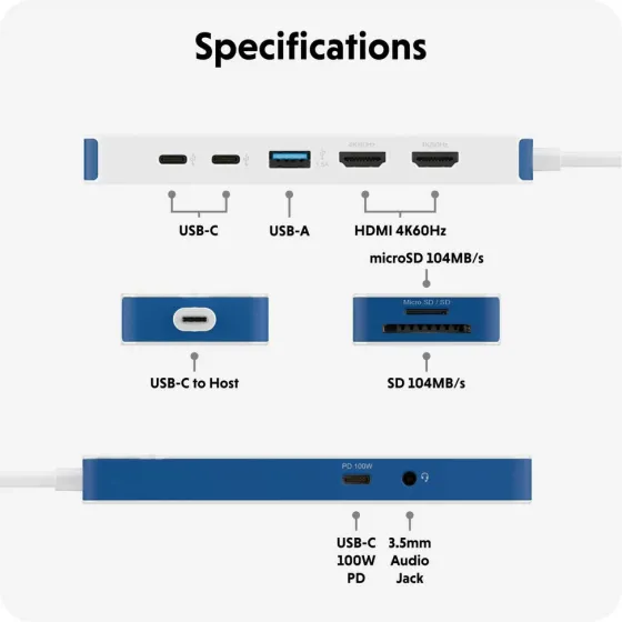 Hyper HyperDrive® Flex 9 Station d'accueil HDMI double 4K