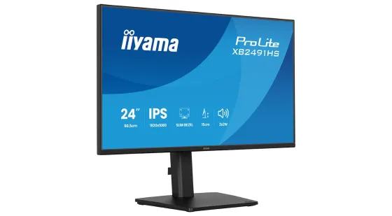 iiyama Écran ProLite XB2491H-B1 de 24 pouces doté d'une dalle IPS, d'un taux de rafraîchissement de 120 Hz et de bords fins sur les quatre côtés