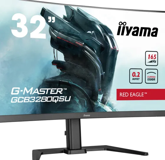 iiyama GCB3280QSU-B1 32" VA Moniteur, 2560 x 1440 QHD / WQHD, 165Hz, 1ms
