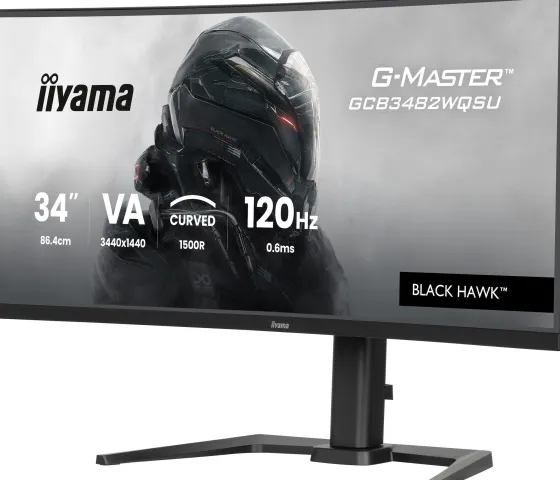 iiyama G-MASTER GCB3482WQSU-B1 Écran Gaming Curvé 34 pouces avec une fréquence de rafraîchissement de 120Hz et un temps de réponse de 0.6 ms