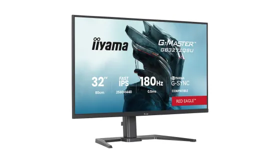 iiyama G-MASTER Red Eagle GB3272QSU-B1 Moniteur de jeu WQHD avec dalle IPS rapide 180 Hz