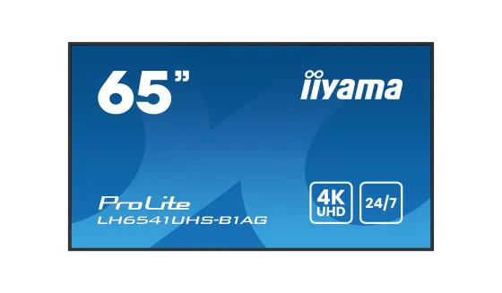 iiyama ProLite LH6541UHS-B2 Écran d'affichage numérique de 65 pouces avec une résolution 4K UHD et un fonctionnement 24 heures sur 24, 7 jours sur 7