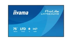 iiyama ProLite LH7564UHS-B1AG Écran d'affichage numérique 4K UHD 75 pouces avec options avancées de contrôle et de connectivité
