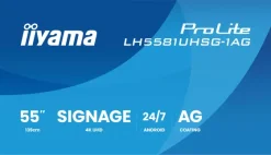 iiyama ProLite LH5581UHSG-1AG écran d'affichage numérique 4K UHD de 55 pouces avec cadre amovible