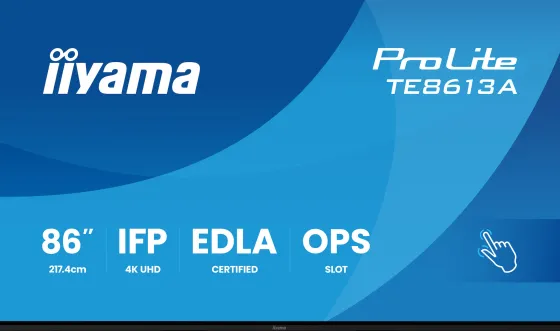 iiyama ProLite TE8613A-B1AG écran interactif de 86 pouces pour une intégration et une collaboration fluides dans les environnements éducatifs et professionnels