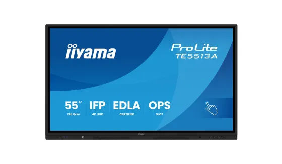 iiyama ProLite TE5513A-B2AG Écran interactif de 55 pouces certifié Google EDLA, pour une intégration et une collaboration fluides