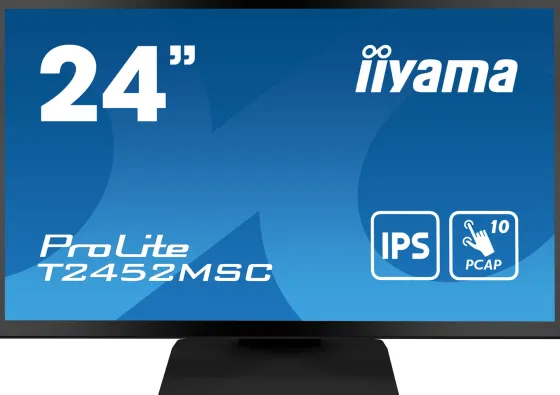 iiyama PROLITE T2452MSC-B1 24" IPS Moniteur, 1920 x 1080 Full HD, 60Hz, 14ms