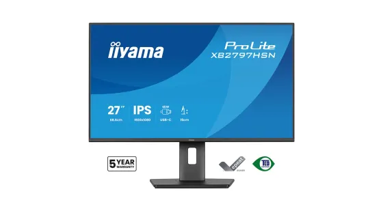 iiyama ProLite XB2797HSN-B1 Écran Full HD de 27 pouces avec station d'accueil USB-C et port Ethernet