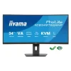 iiyama ProLite XCB3497WQSNP-B1 Moniteur incurvé de 34 pouces avec résolution UWQHD, station d'accueil USB-C et support réglable en hauteur