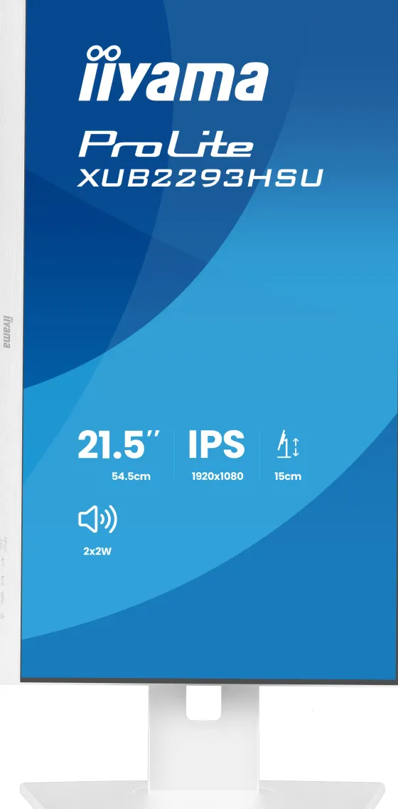iiyama ProLite XUB2293HSU-W7 moniteur IPS 22 pouces avec design sans bordure sur trois côtés, concentrateur USB intégré, taux de rafraîchissement de 100 Hz et support réglable en hauteur