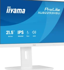 iiyama ProLite XUB2293HSU-W7 moniteur IPS 22 pouces avec design sans bordure sur trois côtés, concentrateur USB intégré, taux de rafraîchissement de 100 Hz et support réglable en hauteur