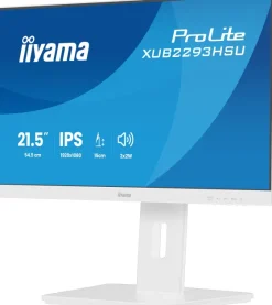 iiyama ProLite XUB2293HSU-W7 moniteur IPS 22 pouces avec design sans bordure sur trois côtés, concentrateur USB intégré, taux de rafraîchissement de 100 Hz et support réglable en hauteur