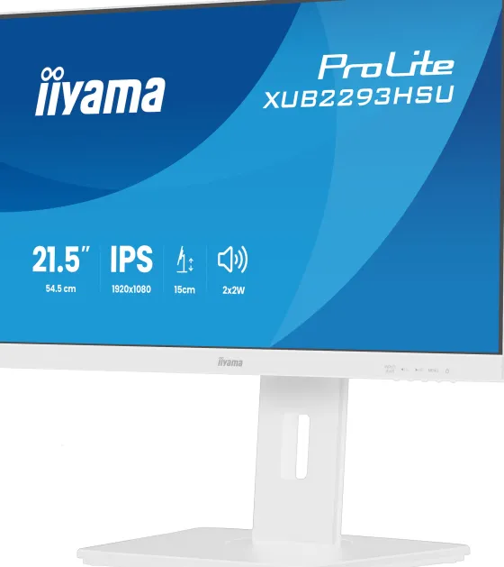 iiyama ProLite XUB2293HSU-W7 moniteur IPS 22 pouces avec design sans bordure sur trois côtés, concentrateur USB intégré, taux de rafraîchissement de 100 Hz et support réglable en hauteur