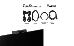 iiyama ProLite XUB2790QSUH-B2 moniteur IPS 27 pouces avec caméra Windows Hello intégrée, microphone et station d'accueil USB-C