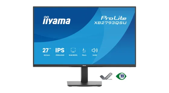 iiyama XB2793QSU-B1 Écran ProLite 27 pouces doté d'une dalle IPS, d'une résolution QHD, d'un socle ergonomique et d'un concentrateur USB