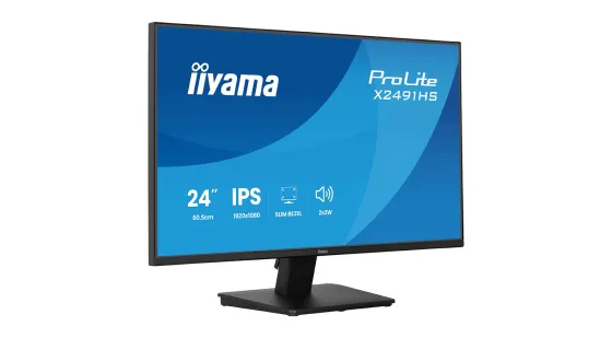 iiyama X2491HS-B1 Écran ProLite IPS Full HD de 24 pouces, avec un taux de rafraîchissement de 120 Hz et un cadre fin sur les quatre côtés