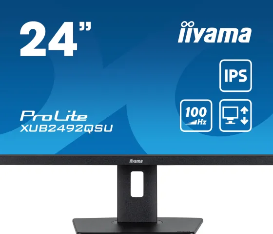iiyama XUB2492QSU-B1 - Moniteur IPS 24", 2560 x 1440 QHD / WQHD, 100Hz, 1ms