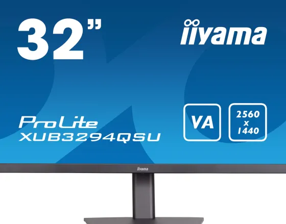 iiyama XUB3294QSU-B1 32" VA Moniteur, 2560 x 1440 QHD / WQHD, 75Hz, 4ms