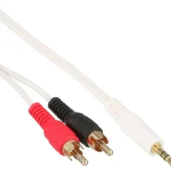 Inline Câble Mini-Jack 3,5mm vers 2 x Cinch (RCA), 3m