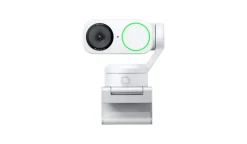 Insta360 Link 2 Webcam 4K intelligente avec cardan et suivi IA, blanc polaire