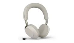Jabra Evolve3 75 - Bluetooth, USB-C - Casque stéréo sans fil certifié pour Microsoft Teams sans socle de recharge | Gris chaud