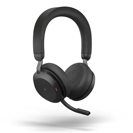 Jabra Evolve2 75 - Micro-casque stéréo sans fil pour MS, Bluetooth, USB-C, noir