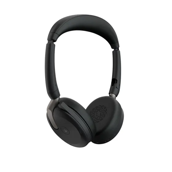 Jabra Evolve2 65 Flex Link380a UC Stereo - Micro-casque stéréo sans fil avec USB-A pour plateformes UC, chargeur inclus