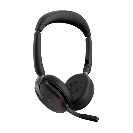 Jabra Evolve2 65 Flex Link380a UC Stereo - Micro-casque stéréo sans fil avec USB-A pour plateformes UC, chargeur inclus