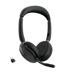 Jabra Evolve2 65 Flex Link380c MS Stereo - Micro-casque stéréo sans fil avec USB-C - certifié pour Microsoft Teams
