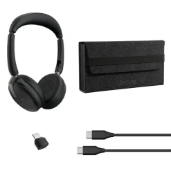 Jabra Evolve2 65 Flex Link380c UC Stereo - Micro-casque stéréo sans fil avec USB-C pour les plates-formes UC