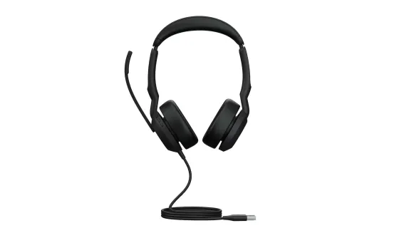 Jabra Evolve2 50 Link380a MS Stereo - Micro-casque stéréo filaire avec USB-A certifié pour Microsoft Teams