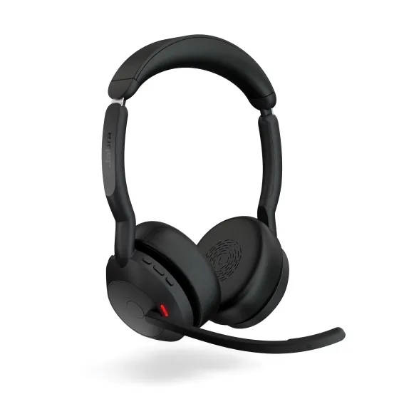 Jabra Evolve2 55 Link380a MS Stereo - Micro-casque stéréo sans fil avec USB-A certifié pour Microsoft Teams