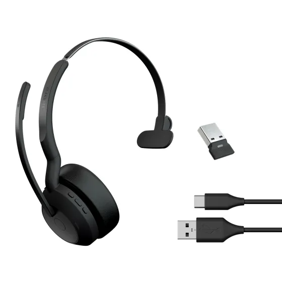 Jabra Evolve2 55 Link380a UC Mono - Micro-casque mono sans fil avec USB-A