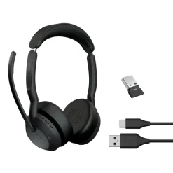 Jabra Evolve2 55 Link380a UC Stereo - Micro-casque stéréo sans fil avec USB-A