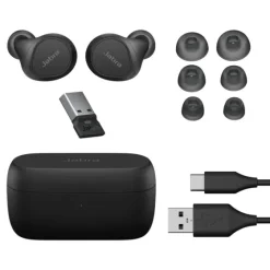 Jabra Evolve2 Buds Écouteurs Bluetooth intra-auriculaires - USB-C - certifiés pour les plateformes UC