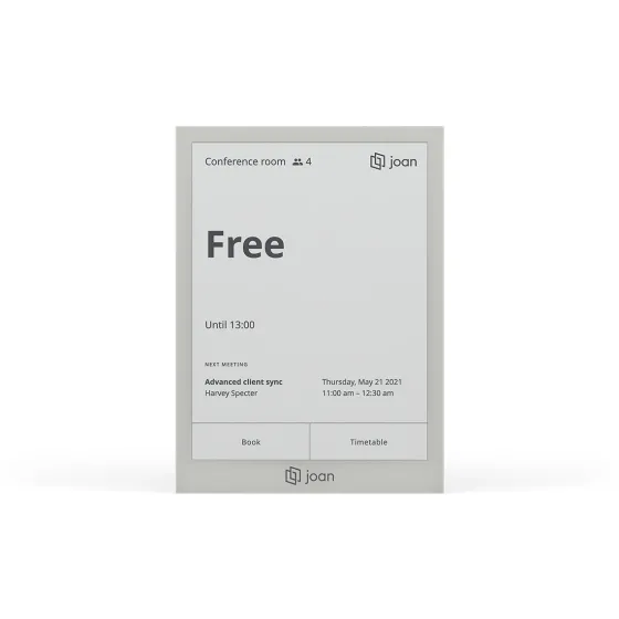 Joan 6 Pro E-Paper Système de réservation de salles en gris