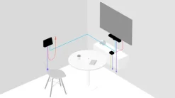 Logitech Tap Wall Mount - Fixation murale à faible encombrement avec gestion des câbles