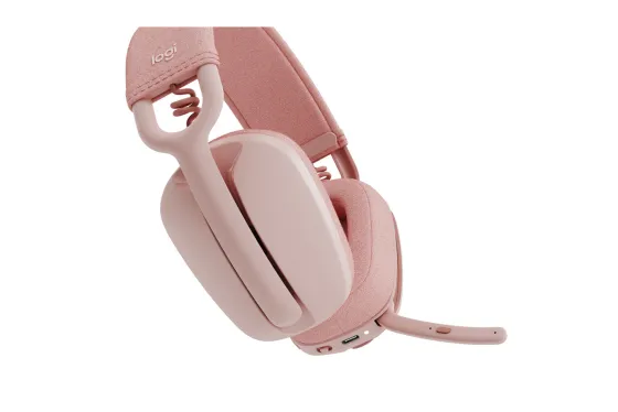 Logitech Zone Vibe 100 - Oreillette sans fil Bluetooth circum-aural, rose