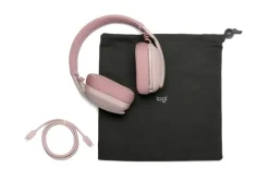 Logitech Zone Vibe 100 - Oreillette sans fil Bluetooth circum-aural, rose