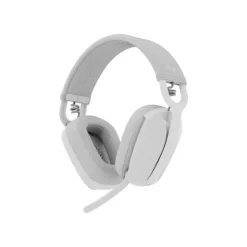 Logitech Zone Vibe Casque sans fil avec adaptateur USB-C via Bluetooth, circum-auriculaire - Certifié pour Microsoft Teams, gris-blanc