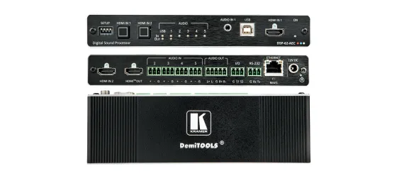 Matrice audio PoE Kramer DSP-62-AEC 6x2 avec DSP et AEC