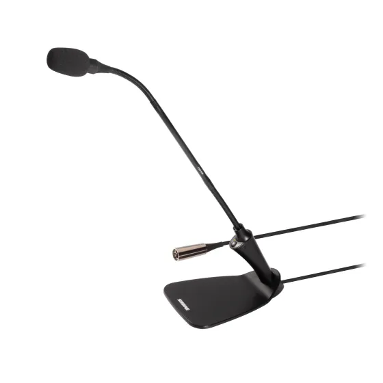 Microphone Shure CVG12D Centraverse™ col de cygne 30,5 cm (12") avec pied de table intégré et préamplificateur
