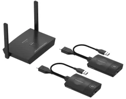 Panasonic TY-WPS2 Kit de présentation sans fil : 1 boîtier récepteur, 2 émetteurs (HDMI/USB-A)