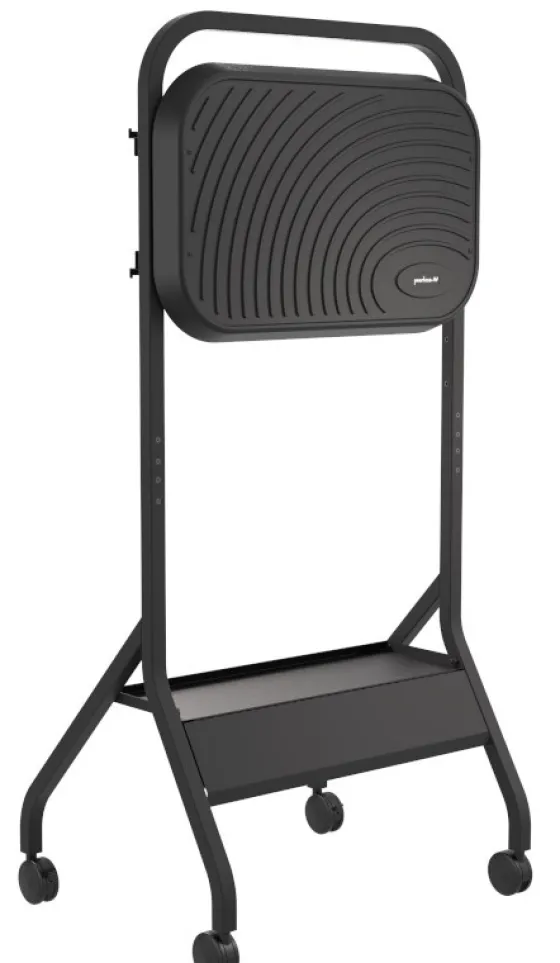Peerless-AV SR860-EUK Chariot à roulettes Trolley avec plateau pour écrans jusqu'à 75 pouces, max. 56 kg & VESA jusqu'à 800 x 400 mm en noir
